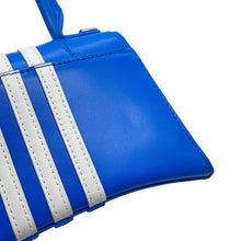 Load image into Gallery viewer, BALENCIAGA Adidas Collaboration Hourglass 2-Way Bag Blue/White592833 4391 640167 Leather Size XS