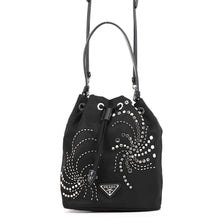 Load image into Gallery viewer, PRADA Re-Nylon Drawstring Bag 2WAYBag Black1BE067 Nylon