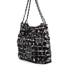 Load image into Gallery viewer, CHANEL CHANEL22 ChainShoulder Bag Black/Pink/WhiteAS3260 Tweed Leather Size Small