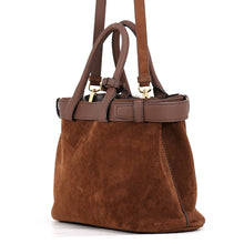 将图像加载到图库查看器中,PRADA PRADA Buckle Suede Medium Bag Cocoa Brown1BA434_2C4S_F0324_V_OBO suede Size Medium