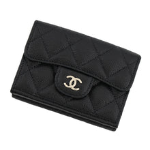 将图像加载到图库查看器中,CHANEL Matelasse Classic Small Flap Wallet BlackAP0230 Caviar Leather