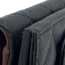 将图像加载到图库查看器中,CHANEL Matelasse Classic Small Flap Wallet BlackAP0230 Caviar Leather