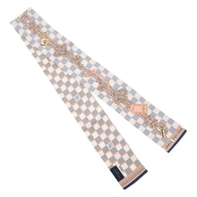 将图像加载到图库查看器中,LOUIS VUITTON Bandeau Damier Azur Infinity Scarf 22 Stainless Steel White/MulticolorM77696 Silk100%