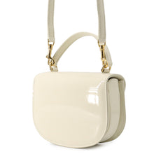 Load image into Gallery viewer, CELINE Triomphe Mini Buzzas Claire White10L063ETZ Patent Leather Size Mini