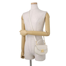 Load image into Gallery viewer, CELINE Triomphe Mini Buzzas Claire White10L063ETZ Patent Leather Size Mini