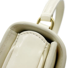 Load image into Gallery viewer, CELINE Triomphe Mini Buzzas Claire White10L063ETZ Patent Leather Size Mini