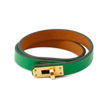 Load image into Gallery viewer, HERMES Mini Kelly Double Tour Bracelet Size T2 Bamboo Chevre Myzore Goatskin