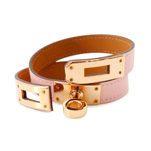 Load image into Gallery viewer, HERMES Kelly Double Tour Bracelet Size T2 Rose Sakura Swift Leather