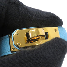 Load image into Gallery viewer, HERMES Kelly Double Tour Bracelet Size T2 Celeste Epsom