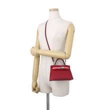 Load image into Gallery viewer, HERMES mini kelly tricolor Ruby/Rouge H/Rose Azalee Epsom