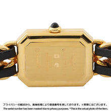 将图像加载到图库查看器中,CHANEL Premiere L H26mm×W20mm Gold Plated Leather Black DialH0001