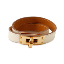 Load image into Gallery viewer, HERMES Kelly Bracelet Double Tour Size T2 Craie Epsom
