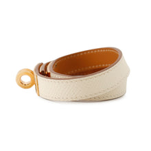 Load image into Gallery viewer, HERMES Kelly Bracelet Double Tour Size T2 Craie Epsom