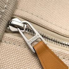 将图像加载到图库查看器中,HERMES Brid a Black Beige Canvas Size PM
