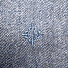 将图像加载到图库查看器中,PATEK PHILIPPE Scarf Blue Cashmere70% Silk30%