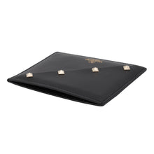 Load image into Gallery viewer, Valentino Garavani Rock Studded Whispy Card Case BlackW5P0AE5IIT Calf Leather