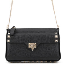 Load image into Gallery viewer, Valentino Garavani Rock Studded Chain Shoulder Bag Black6W5P0Y57CDV Calf Leather
