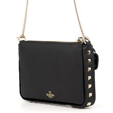 Load image into Gallery viewer, Valentino Garavani Rock Studded Chain Shoulder Bag Black6W5P0Y57CDV Calf Leather