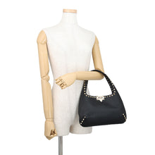 Load image into Gallery viewer, Valentino Garavani Rock Studded Small Hobo Bag Black2W5B0I25CDV_0NO Calf Leather Size Small