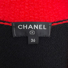 将图像加载到图库查看器中,CHANEL Cashmere blend knit cardigan Size 36 Black/RedP62567 Cashmere73% Wool19% Polyamide8%
