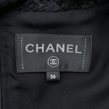 Load image into Gallery viewer, CHANEL Tweed Sleeveless Dress Size 36 BlackP71094 V62492 Cotton 35%, Viscose 31%, Polyamide 22%, Silk 7%, Polyester 5%