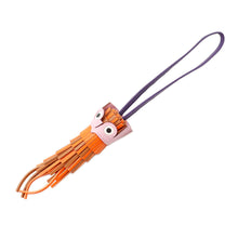 Load image into Gallery viewer, HERMES Bag Charm Chouette Mauve Sylvestre/Purple/Orange/Gold/White/Black Epsom Lambskin Swift Leather