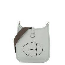 Load image into Gallery viewer, HERMES Evelyne Amazon Long Blue Pale/Etain Taurillon Clemence Size TPM