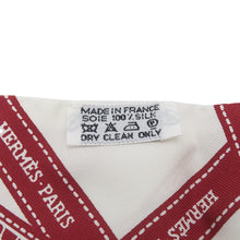 Load image into Gallery viewer, HERMES Twilly Bolduk White/Red Silk100%