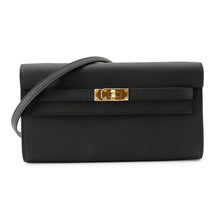 Load image into Gallery viewer, HERMES Kelly wallet long to go Black Epsom