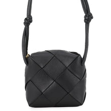 Load image into Gallery viewer, Bottega Veneta Maxi INTRECCIATO Mini Cassette Camera Bag Black701915VCQC28425 Lambskin