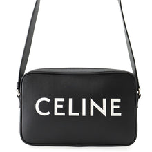 将图像加载到图库查看器中,CELINE logo messenger bag Black194503DOT Leather
