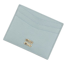 Load image into Gallery viewer, MIUMIU Leather Card Case Blue5MC002 Leather