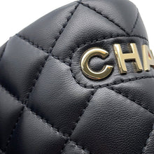 Load image into Gallery viewer, CHANEL CC Logo Matelasse Sandals BlackG39678 Lambskin Size 38C