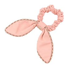 Load image into Gallery viewer, CHANEL CC Logo Ribbon Scrunchie Pink Lambskin
