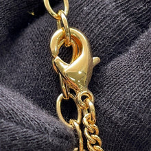 Load image into Gallery viewer, CHANEL Heart CC Logo Necklace BlackABG318 Gold Plated Enamel Rhinestone