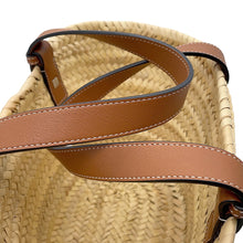 Load image into Gallery viewer, LOEWE Basket bag Natural/Brown327.02.S93 Raffia Leather Size Small