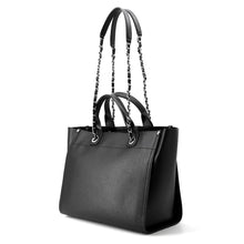 将图像加载到图库查看器中,CHANEL Deauville Studded 2WAY Chain Tote BlackA57069 Caviar Leather
