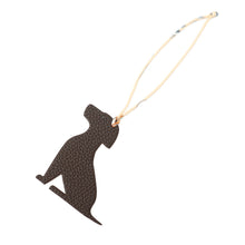Load image into Gallery viewer, HERMES Petit H Labrador Dog Bag Charm Chocolat/Blue Atoll Togo Leather Chevre Myzore Goatskin