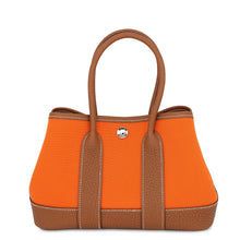 Load image into Gallery viewer, HERMES Neo Garden Feu/Gold Toile Officier Negonda Leather Size 23