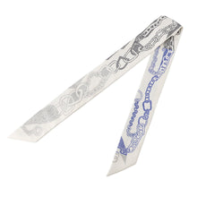 Load image into Gallery viewer, HERMES Twilly Boucle BOUCLES ET MAILLONS White / Anthracite / Encre Silk100%
