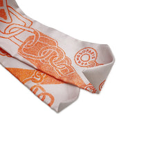 Load image into Gallery viewer, HERMES Twilly Boucle BOUCLES ET MAILLONS Greige / Brique / Orange Silk100%