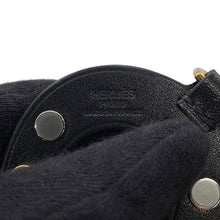 Load image into Gallery viewer, HERMES necklace jockey Size PM Black Swift Leather