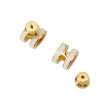 Load image into Gallery viewer, HERMES Pop Ash Earrings Size Mini White Gold Plated Lacquer