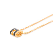 Load image into Gallery viewer, HERMES Pop Ash Necklace Size Mini Black Gold Plated Lacquer