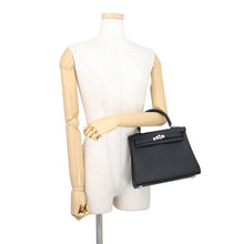 将图像加载到图库查看器中,HERMES Kelly Retourne Black Togo Leather Size 25