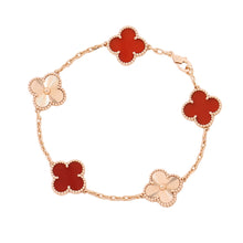 Load image into Gallery viewer, Van Cleef & Arpels Vintage Alhambra Bracelet 5 motifs guillocheVCARP7RP00 18K Pink Gold