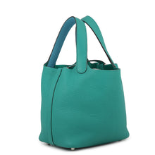 Load image into Gallery viewer, HERMES Picotin Lock Eclat Vert Veron/Bruno Taurillon Clemence Swift Leather Size PM