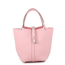 将图像加载到图库查看器中,HERMES Picotin Lock Rose Sakura Taurillon Clemence Size PM