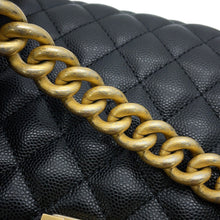 将图像加载到图库查看器中,CHANEL Boy Chanel ChainShoulder BlackA67086 Caviar Leather Size 25