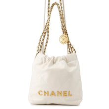 Load image into Gallery viewer, CHANEL CHANEL22 ChainShoulder WhiteAS3980 Shiny Calf Leather Size Mini